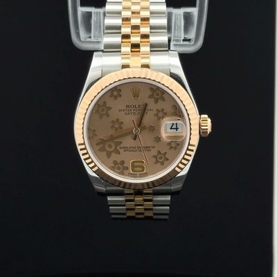Rolex Datejust 31 Pink Floral Dial on Jubilee 178271 with Box