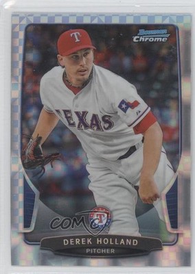 2013 Bowman Chrome Retail X-Fractor Derek Holland #106 e5r