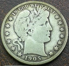 US 1905 Barber Half Dollar  **