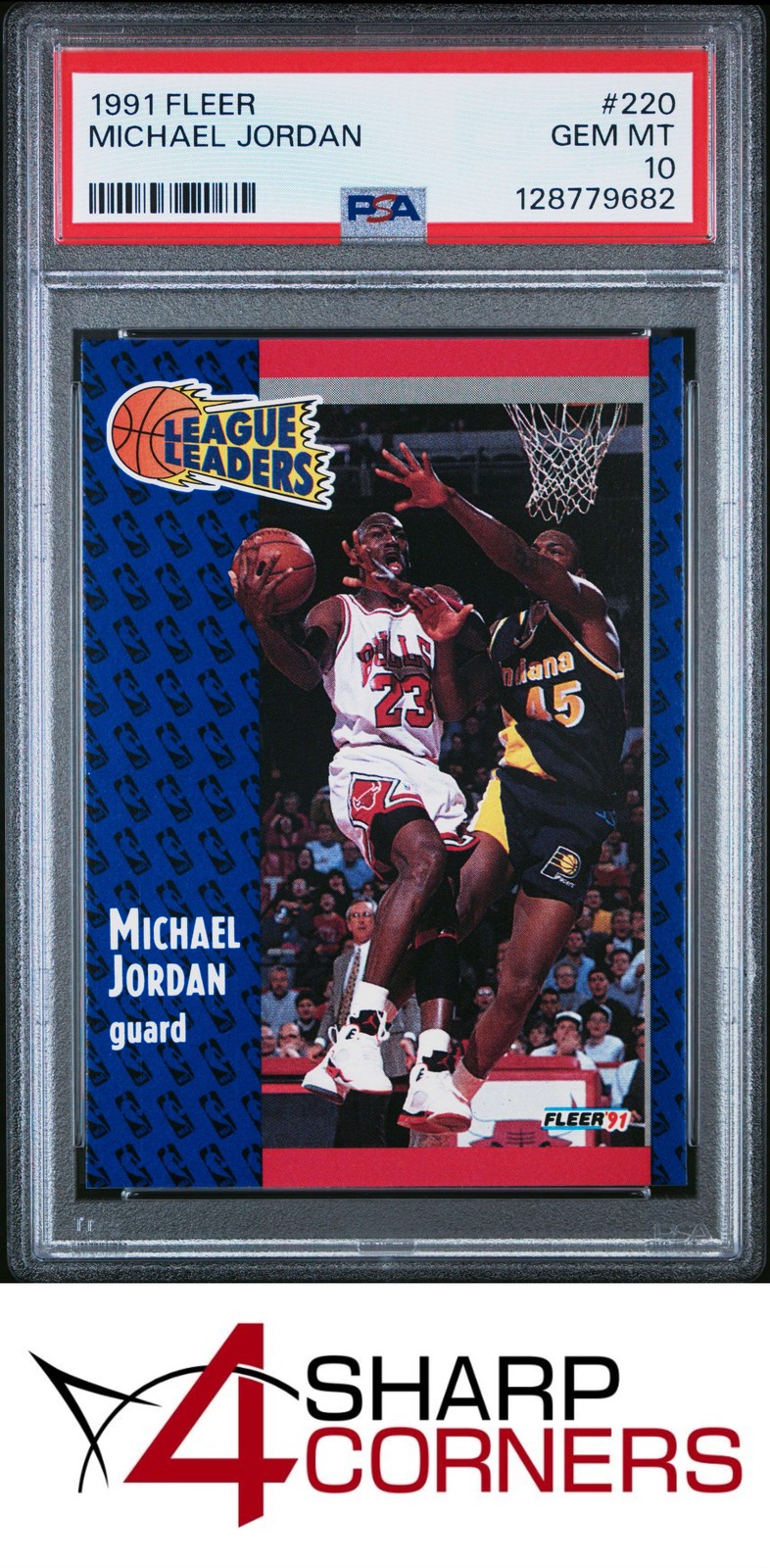 1991 FLEER #220 MICHAEL JORDAN BULLS HOF PSA 10