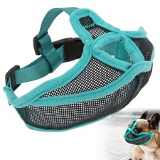 Short Snout Dog Muzzle Mesh Adjustable Breathable Anti Biting Bulldog