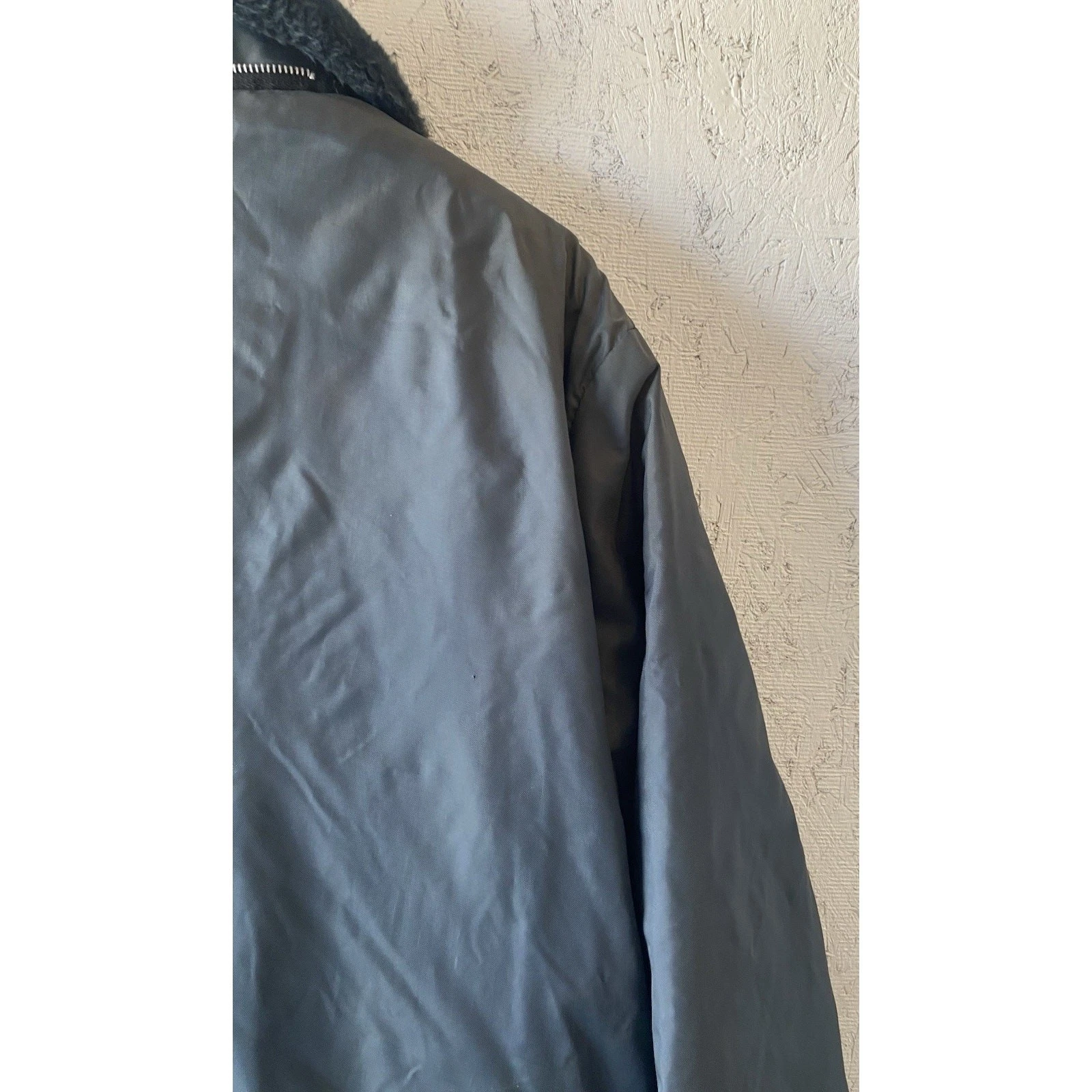 VTG Timber King Waist Flight Jacket Navy Mens Large Rare!! FREE SHIPPING - product detail image 20