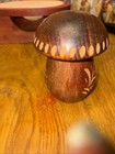 Russian Wooden Carved Mushroom Floral USSR Secret Compartment 4 1/4” Tall — photo 3