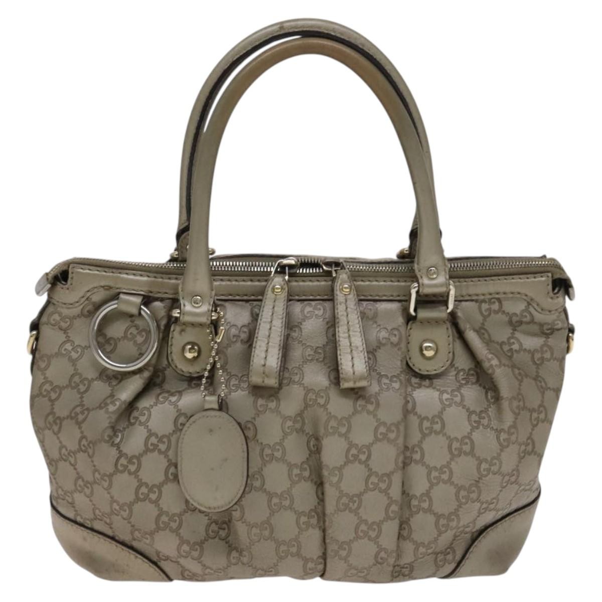 Gucci Micro Guccissima Beige Leather Handbag Authentic
