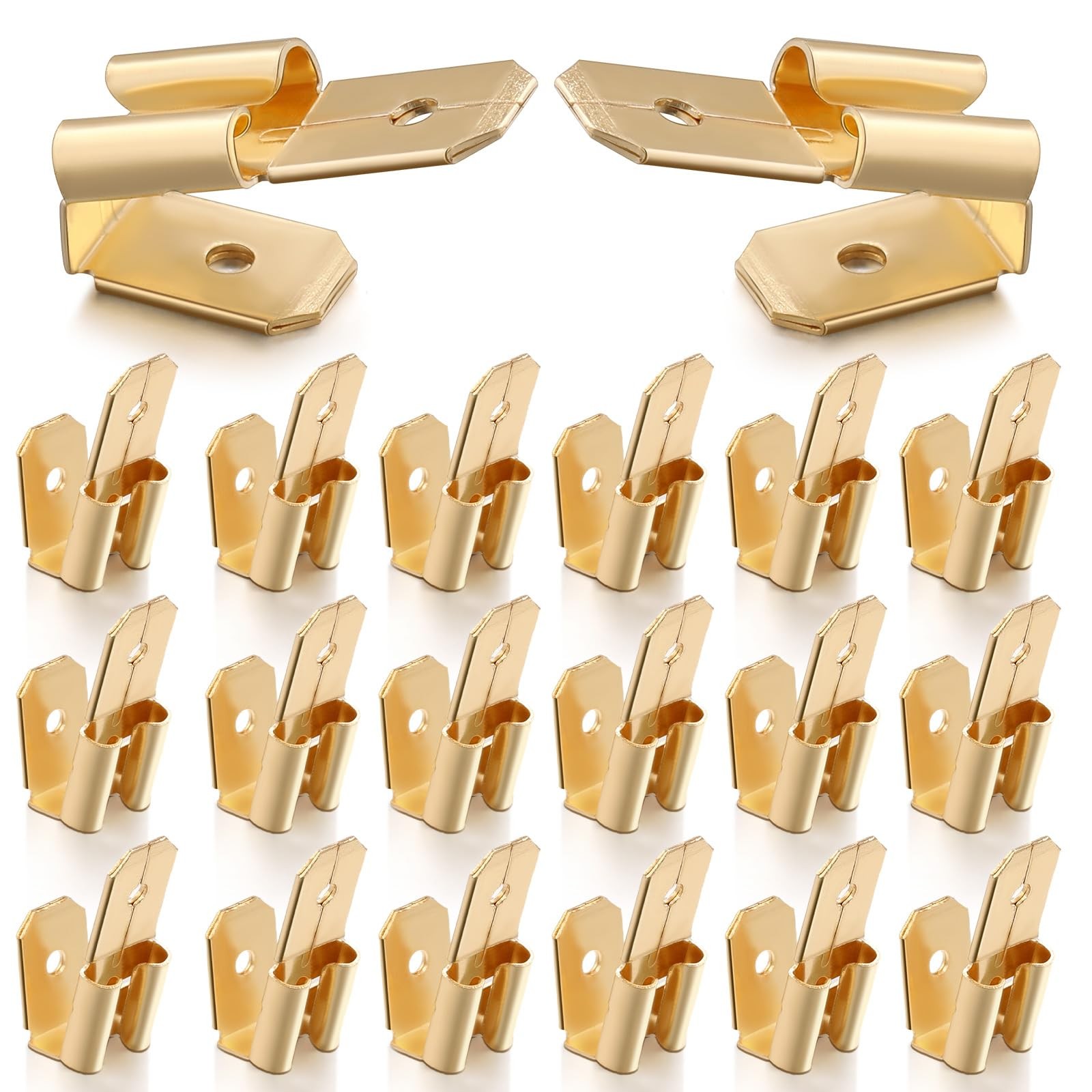 Tellegloww 25 Pcs Piggyback Spade Connectors 3-Way Dual Male to Female yellow