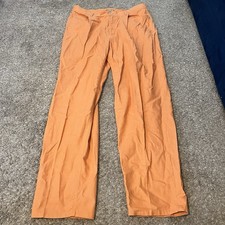Liz Claiborne Lizwear VTG 90's Y2K Size 16 Linen Blend Orange Pants Trousers