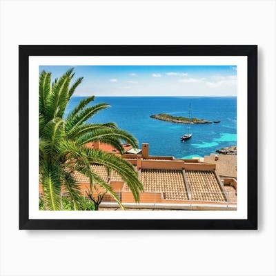 View Of The Sea Ibiza Spain Art Pri Framed Wall Art Poster Canvas Print Picture