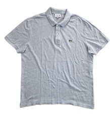 Men's Lacoste Polo Shirt Light Blue Casual Short Sleeve Size XL