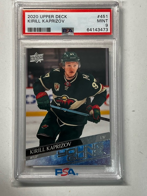 2020-21 Upper Deck - Young Guns Kirill Kaprizov #451 Rookie Card PSA 9