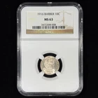 1916 10C NGC MS63 Barber Silver Dime