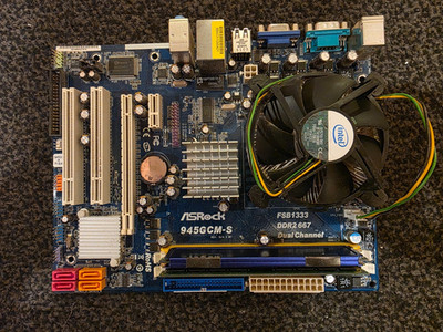 ASRock 945GCM-S Intel Celeron 1,8 GHz 3 Gb Ram Lüfter Micro ATX Mainboard