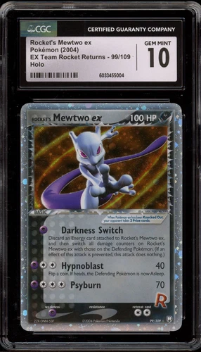 Pokemon Rocket's Mewtwo ex EX Team Rocket Returns Ultra Rare #99 CGC 10 Gem Mint