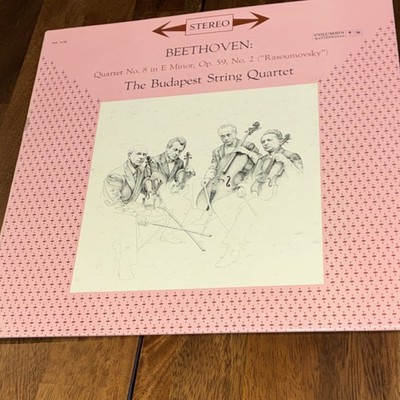 columbia masterworks beethoven quartet no. 8 budapest string quartet lp