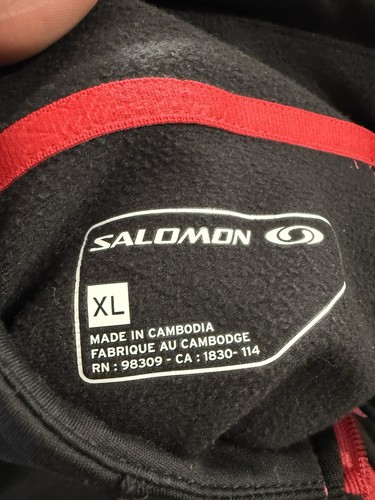 Salomon Advanced Skin 1/4 Zip Up Long Sleeve Base Layer Hiking Warm Black - Picture 4 of 9