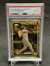 Jackson Merrill 2024 Topps Gilded Collection Rookie #/99 PSA 10 Padres MLB