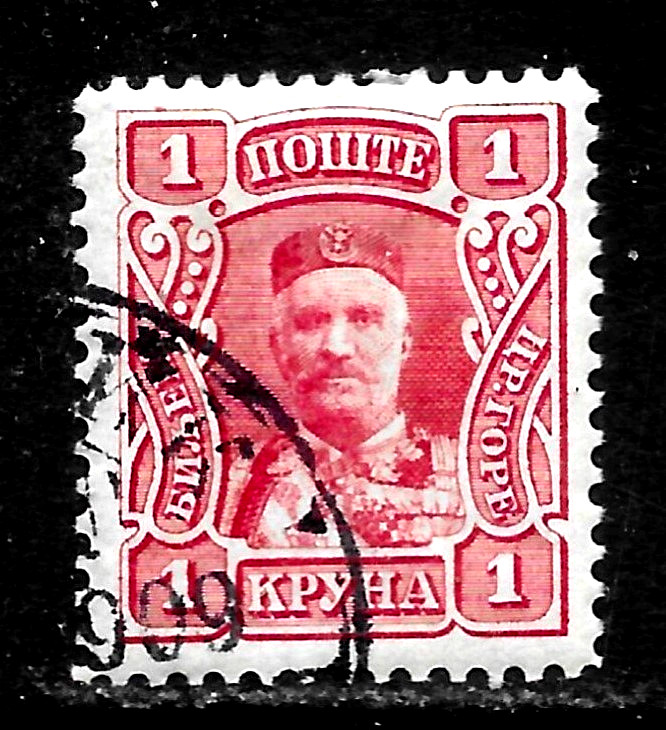 HICK GIRL-OLD  USED  MONTENEGRO  SC#84  PRINCE  NICHOLAS  I        A2780