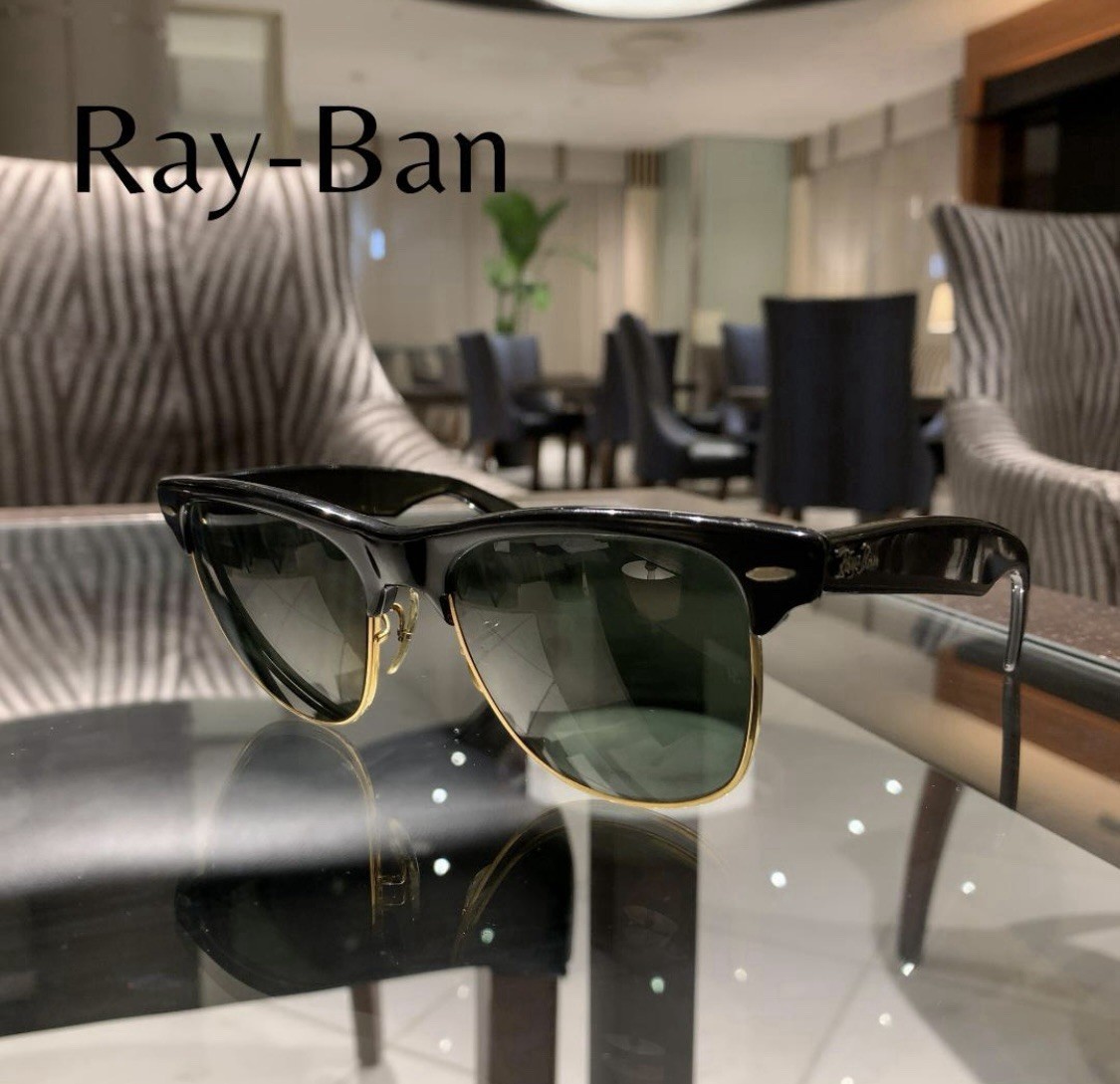 Auth）Ray-Ban Wayfarer Max Sunglasses eyewear Black/Gold  display picture 3