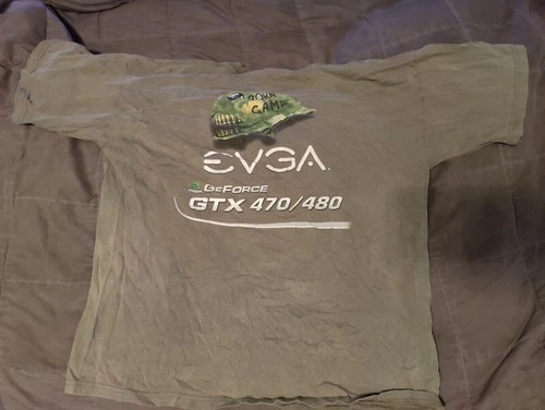 EVGA GTX 470/480 Retro Vintage Gaming Shirt Official Merchandise Gamer Swag