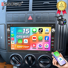 For Volkswagen MK4 MK3 Golf Polo Android Stereo Carplay Double Din 64GB+4GB +Cam
