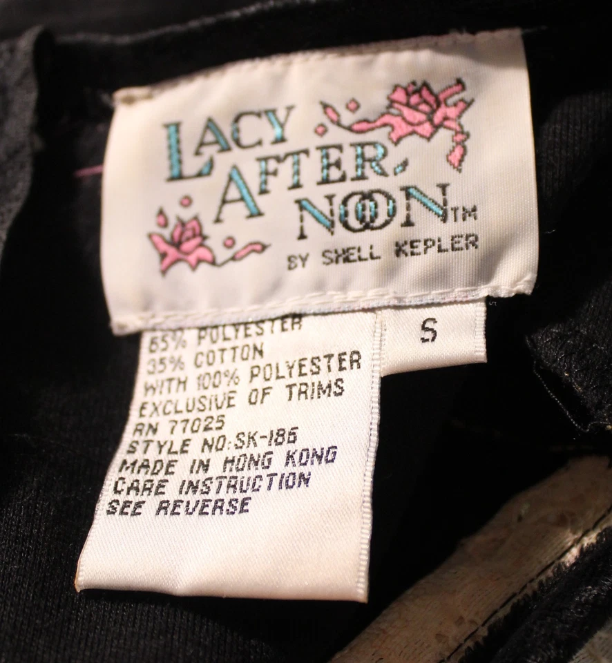 Mameluco Kepler Vintage Encaje Tarde Shell Manga Larga Terciopelo Rosas Pequeño Foto 4 de 4