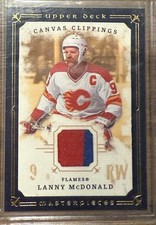 2008-09 UD Masterpiece Hockey Canvas Clippings  Lanny McDonald 23/50