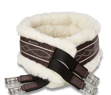 Oaklyn Terra Girth White Fancy Stitch with Non-Slip/Fleece Liners