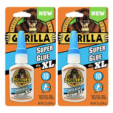 Gorilla Super Glue: 25g bottle / XL Clear  2 Items 