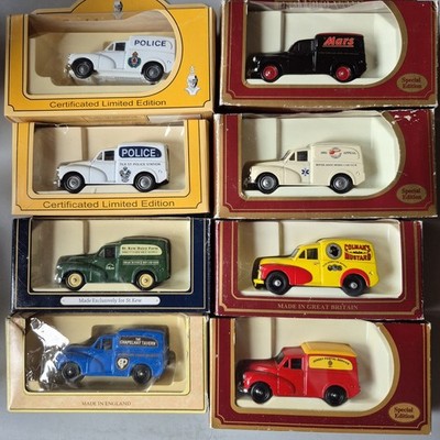 8x Lledo Diecast Modelle von Morris Minor Delivery Van Originalverpackt Top Zustand