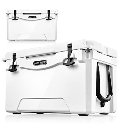 SereneLife SLCB50 50 Quart Portable Cooler Box - Lightweight Heavy-Duty Travel