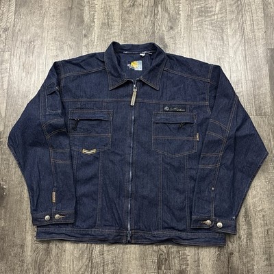 Vintage Y2K Southpole Denim Utility Skater Trucker Jacket Hip Hop 2XL