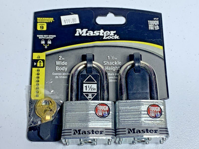 Master Lock 5TLF 2 Pack Padlocks Max Security Level 9 Open Box