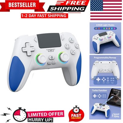 RGB Wireless Controller for PS-5/PC, Hall Effect Joysticks & Triggers Gamepad...