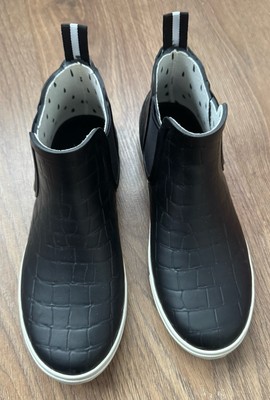 Joules Women Rainwell Ankle Height Wellies Black Croc Adult