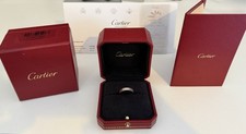 Cartier 18ct 750 White Gold Love Ring Size 53 Box & Papers