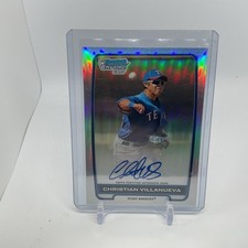 2012 Bowman Chrome 1st Prospect Auto Refractor #BCA-CV Christian Villanueva /500