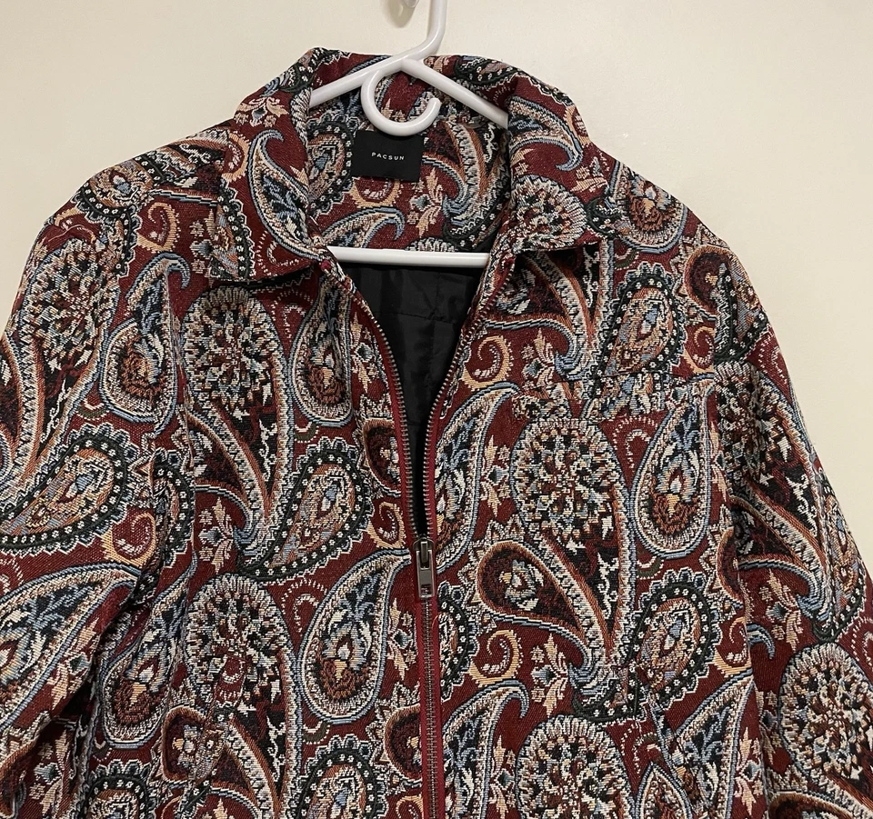 Chaqueta tapiz de cachemira texturizada interior acolchada Pacsun para hombre - talla Pequeño Foto 3 de 4