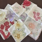 LOT Of 9 Vintage 3D Organdy Applique Trembler Madeira Hankies