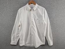 LL BEAN Men's White Retro Traditional Fit Casual Button Down Shirt 16