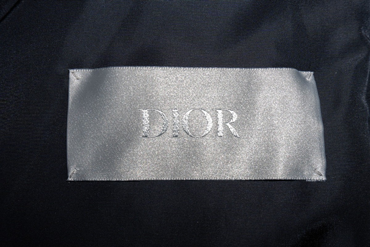 Dior Oblique 19AW Nylon Down Jacket 56 Men's Navy Blue