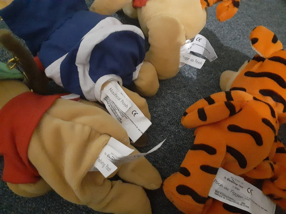 vintage 90's disney store winnie the pooh and tigger plush - image 4 of 4