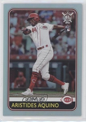 2020 Topps Big League Rainbow Foil 27/100 Aristides Aquino #107 Rookie RC u6m