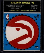 1979-80 Fleer NBA Team Stickers Atlanta Hawks Logo Blue Atlanta Hawks