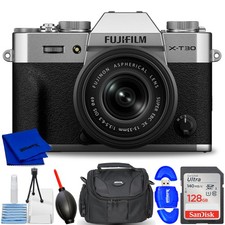 FUJIFILM X-T30 III Mirrorless Camera with 13-33mm f/3.5-6.3 Lens Silver Kit