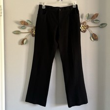 Ralph Lauren Black Label Womens Black Straight Leg Pants Size 10
