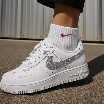   Nike Air Force 1 Low Custom | Handgemachte Strass Sneaker Luxus Schuhe