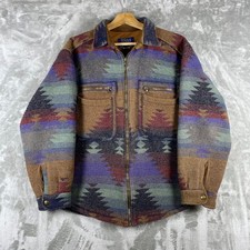 Vintage 90s Kuhl ALF Jacket Mens Medium Aztec Blanket Southwest Made in USA