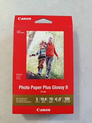 New Canon Photo Paper Plus Glossy II PP-301 4x6 Inkjet Photo Paper 100 sheets