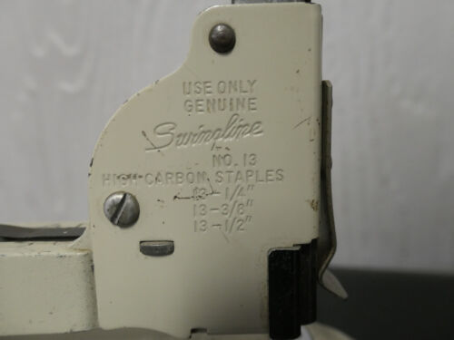 Vintage Swingline NO. 13 Heavy Duty Stapler Heavy Beige Metal Made in USA - Picture 2 of 9