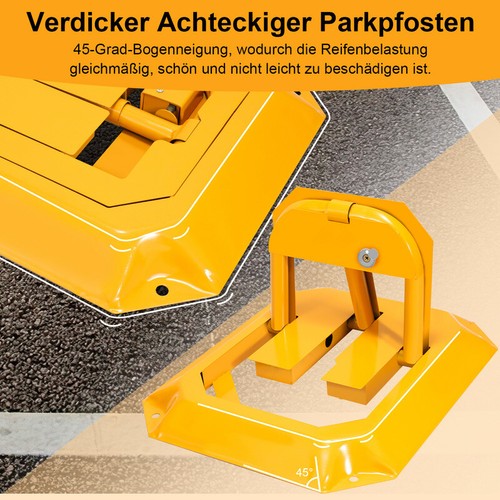Parkplatzsperre 2x Absperrpfosten klappbares Klappbar Abschließbar Parksicherung - Bild 2 von 10