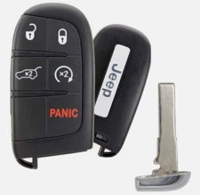 KEY CUT + Smart Key For Jeep Compass 2017 - 2021 M3N-40821302 Proximity Fob